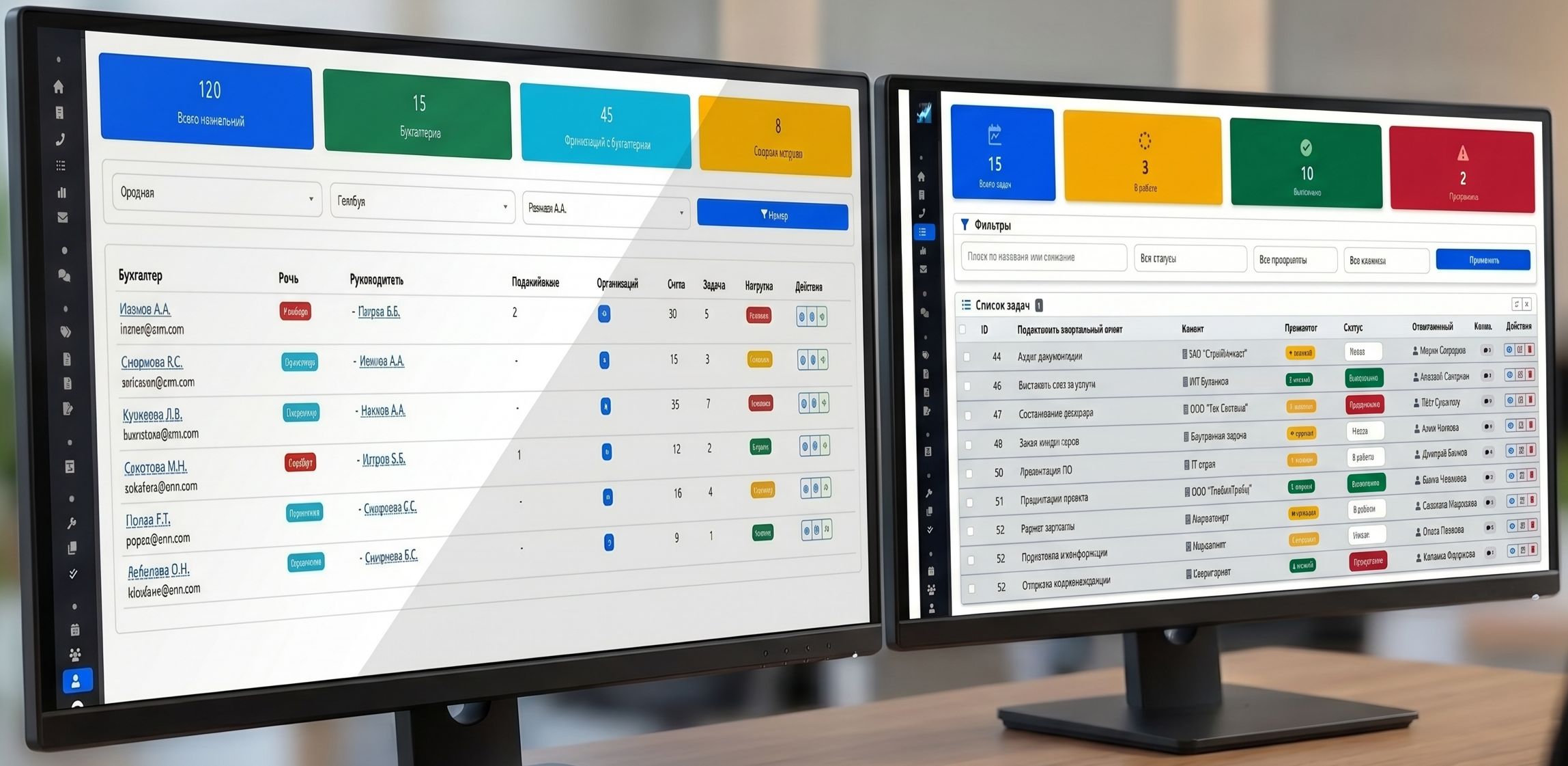 Загрузка команды и задачи AOS Desk